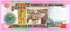 MOZAMBİK Mozambique, 50000 (50,000) meticais, 1993, P-138, UNC ÇİL