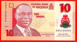 NİJERYA NIGERIA 10 NAIRA 2022 POLYMER UNC ÇİL