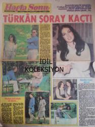 Haftasonu Türkiye'nin En İyi Magazin Gazetesi - 24 Nisan 1981 - Sayı:17 - Türkan Şoray kaçtı haberi - Rüçhan Adlı - Sığındığı İnsan Annesi haberi - Meliha Şoray - Gala gecesi değil, cehennem gecesi haberi - Emel Sayın - Selçuk Aslan - 23 Nisan Çocuğu haberi - Pakize Suda - İstanbul Porselen Reklamı fotoğraf ve haberi - Gazete Tam Değildir Sadece 2 Sayfası Mevcuttur