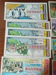 1970 ve  1980 yılların milli piyangoları 11adet