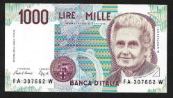 ** İTALYA ( 1.000 * LİRE ) 1990 - ÇİL