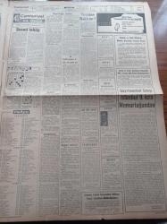 Cumhuriyet Gazetesi - 28 Mart 1969 - Kurucusu Yunus Nadi - Nadir Nadi - Adnan Menderes'in Dramı Yazı Dizisi - Şevket Süreyya Aydemir - Aygaz Tankeri Ege Denizinde Alabora Oldu - Demiryolları Bakım Fabrikaları 3 Lokomotifle Birlikte Yandı Zarar 30 Milyon - Romen Devlet Başkanı Ceaucescu Dünyada Barış Dileğinde Bulundu - Galatasaray'ın Yolu Bursa'dan Geçiyor - Masa Yenisi Milli Takımı Açıklandı