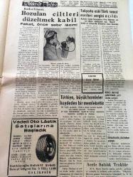 BALIKESİR  BALIKESİR POSTASI YEREL TAŞRA BASINI --26 Nisan 1960 YIL:18 SAYI :5172- Menderes  Cento Toplantısı İçin Bugün Tahran 'a Gidiyor -Sırrı Yırcalı Ankara'ya Gitti-15. Cinayet Savaştepe 'de İşlendi  Bir kadın atılan taşlarla öldürüldü --Havran yolunda  otobüs devrildi --Seyahat  dövizleri  günün  şartlarına  uydurulacak -Zezeleden  İran da 40 bin Nüfuslu  bir şehir  harap oldu ---Çocuklarımızın Geçit  Resmi  Münir Yenal --Vali Kazım Arat Ankara dan Dönüyor --Faydasız sayılan bilgilerden  büyük ölçüde istifade ediliyor - Pamuklu dokuma işçileri için 150 ev  yaptırılacak --Bozulan ciltlerin  düzeltmek kabil fakat  önce sabır lazım --Tokyo da eski Türk  sanat eserleri  sergisi  açıldı -Türkiye büyük hamleler  kaydeden  bir memlekettir --