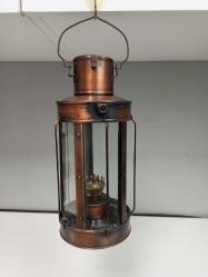 Vintage Madenci Formunda Metal Gazyağı Feneri