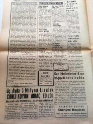 BALIKESİR  BALIKESİR POSTASI YEREL TAŞRA BASINI --23 NİSAN 1960  YIL :18 SAYI :5170- 23 Nisan Milli Hakimiyet ve Çocuk Bayramı - İzci ve yavrukurtlar dün Atatürk  Madalyonuna   çelenk  koydular -  Aksakalda  mektupla  bir muhtar tehdit edildi - 9. Hava Üssü 55 Öğrenciye  Giyecek  Yardım Yaptı - Bekçi  İsteyen  bir mahalle  Münir Yenal - Atom Yüzünden 150 bin Çocuk Sakat   Doğacak - Ford  Vakfı 2308 Dolar Hibe Etti -Doktor Enver Güven -BMM  40  Sene Evvel Bugün  Açıldı -  Spor : Vali Kazım Arat  Kupası   Maçları Yarın Başlıyor -  Bursa ve Eskişehir  Yarın  Karşılaşıyorlar -