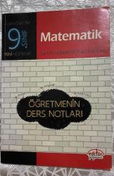 9. SINIF YENİ MÜFREDAT MATEMATİK MANTIK MUHAKEME SORU TARZLARI PRATİK ANLAŞILIR ÖĞRETİCİ ÖĞRETMENİN DERS NOTLARI  EDİTÖR YAYINEVİ