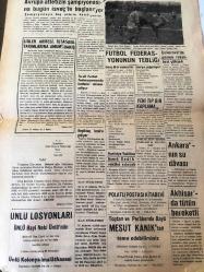 ANKARA POLATLI POSTASI GAZETESİ YEREL TAŞRA BASINI --19 Ağustos 1958 Yıl :2 sayı 522-Kırıkkale 'de yapılan çeşitli zirai  mücadelenin  neticesi - Milli tütün komitesi İstanbul da toplandı Newyork ta borsa fiyatları - Amerika 'nın   yedinci  atom denizaltısı- Reisi cumhurumuzun  İzmir Heyetini  Kabulü--Avrupa atletizm şampiyonası  bugün  İsveç 'te başlanıyor -Ligler  Arifesi ,İstanbul  Takımlarına  Umumi Bakış -Ankara da su davası  Hariciye Vekiline Namık Gedik Vekalet Edecek -Futbol Federasyonun Tebliği