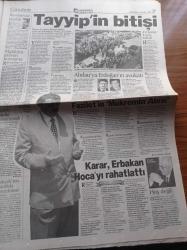 Hürriyet Gazetesi - 24 Eylül 1998 - Recep Tayyip Erdoğan'ın Siyasi Hayatı Bitti - Recep Tayyip Erdoğan Siirt'te Yaptığı Konuşmadan Dolayı 10 Ay Mahkumiyet Aldı - Alaattin Çakıcı İle Devlet Bakanı Eyüp Aşık'ın Görüşmesi Basıma Sızdı - Kaset Depremi - Türkan - Hande Ataizi - İbrahim Tatlıses - Ülkerspor - Yeni Amokachi Geliyor