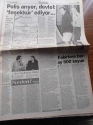 Hürriyet Gazetesi - 13 Ekim 1998 - Alaattin Çakıcı 600 Milyar Dağıttı - Orhan Gencebay'ın Oğlunun Nikâh Şahidi Sakıp Sabancı - İşte Alaattin Çakıcı'nın Fatma Uçan ablası - Necla Nazır Atatürk Kadınıyım Elhamdülillah - Köprüde Türban Eylemi - Mehmet Ağar'a Şok Suçlama - Mehmet Eymür - Elvir Boliç  Sakatlandı