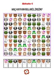 Gizli Hayvanları Bul YAZ-SİL Kitabı