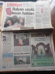 Milliyet Gazetesi - 18 Kasım 1998 - Süleyman Demirel'den Romaya Abdullah Öcalan'ı Himaye Etmeyin - HADEP Genel Başkanı Murat Bozlak Ve Yaşar Kaya'ya Hapis - İzmir'de Halk HADEP'lileri Dövdü - Temiz Eller Savcısı Di Pietro - PKK'nın Kilise Oyunu - Galatasaray'ın Rakibi Juventus Abdullah Öcalan'ı Koz Olarak Kullanıyor - Apo'nun İfadesi