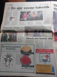 Milliyet Gazetesi - 11 Ekim 1998 - Milli Takım 47 Yıl Aradan Sonra Almanya'yı Yendi - Mustafa Denizli - Ogün Temizkanoğlu - Yargıtay Başsavcısı Vural Savaş Refah Partisi'nin Kapatılma Gerekçesini Açıkladı - Serpil Öğretmene Tecavüz Edip Öldüren 4 Çocuk Artık Yaşayamayız Diyorlar - Duygu Asena - Serdar Ortaç Cezaevinde - Aylin Livaneli