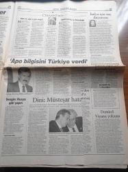 Radikal Gazetesi - 17 Kasım 1998 - Apo İade Edilmezse Roma Devlet İhalelerinden Dışlanacak Ticaret Sınırlanacak - Apo Yargıç Önüne Çıktı - İtalya Başbakanı D'Alema Abdullah Öcalan'ın Geleceğini Türk Büyükelçiliğinden Öğrendim - İş Dünyası İtalya'ya Boykotu Tartışıyor - İdam Tasarısı İmzada - Rahmi - Dışişleri Bakanı İsmail Cem - DYP Koalisyona Çağrıldı
