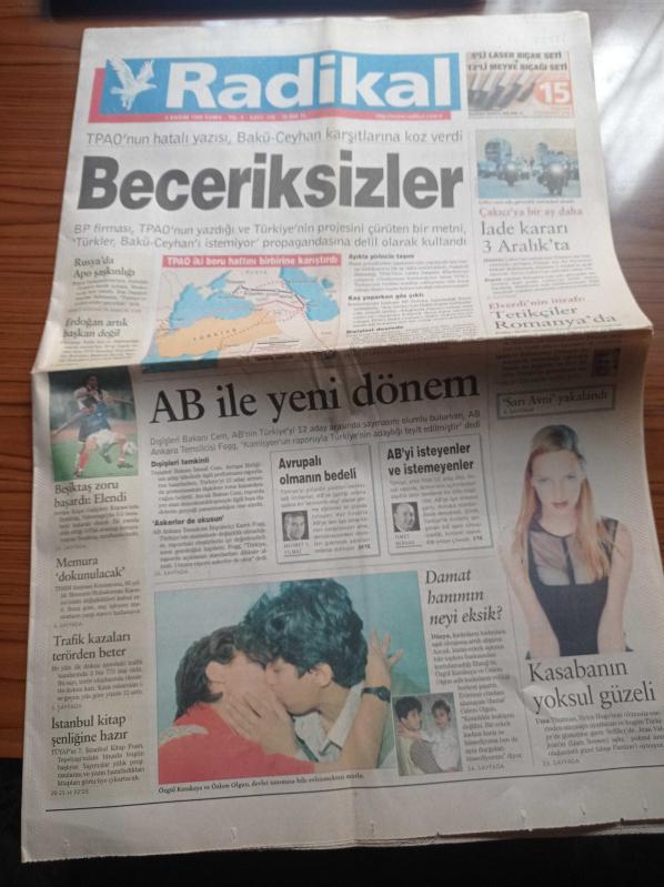 Radikal Gazetesi 6 Kasım 1998 Metin Kaplancılar DGM de  