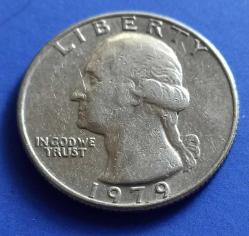 Amerika 1979 Quarter 1/4 Çeyrek dolar (Darphane işareti yok nadir)