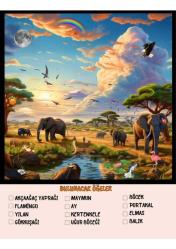 Herkes İçin Gizli Nesneleri Bul YAZ-SİL Kitabı (Laminasyonlu)