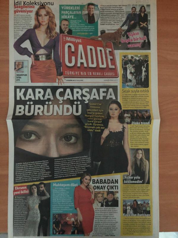 Milliyet Cadde Gazetesi 2 Kasım 2017 Jennifer Lawrence  