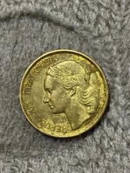 1952 Fransa 20 frank madeni para ÇT