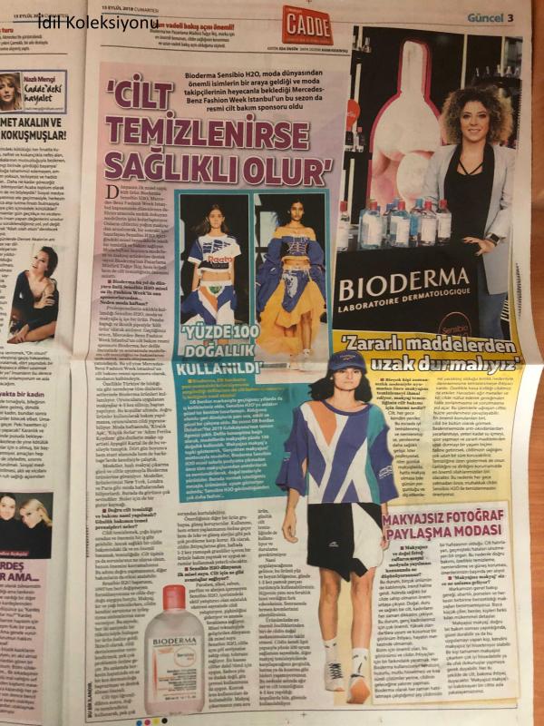 Milliyet Cadde Gazetesi 15 Eylül 2018 Burak Deniz Melisa  