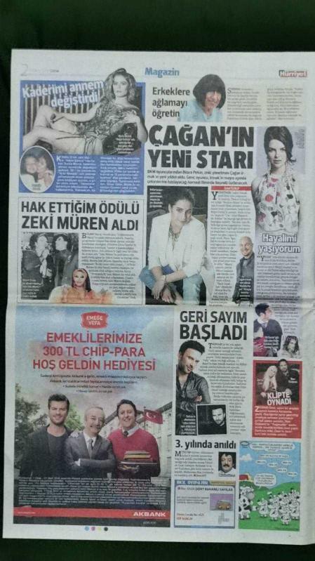 Hürriyet Gazete 4 Mart 2016 Burcu Biricik Nur Yerlitaş Seray Sever  