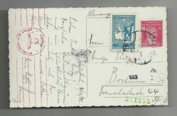 1942 TARİHLİ NAZİ DAMGALI İSTANBUL KIZ KULESİ KARTPOSTALI...