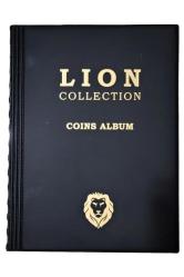 Lion Marka 72 Gözlü, 12 Sayfalı, Kapamalı Paralar İçin Madeni Para Albümü - Siyah Renk