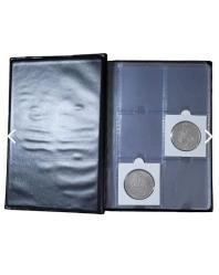 Lion Marka 72 Gözlü, 12 Sayfalı, Kapamalı Paralar İçin Madeni Para Albümü - Siyah Renk