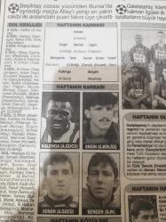 1994 fotomaç spor futbol gazetesi Beşiktaş Fenerbahçe Galatasaray Trabzonspor Sergen yalçın Okan buruk