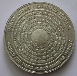 2002 FUTBOL DÜNYA 3.LÜĞÜ HATIRA PARASI   31,47 GR GÜMÜŞ (Sertifikasız)