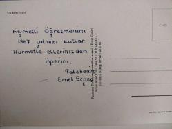 ÇİÇEK KARTPOSTALI-AŞKIN SEVGİNİN VE ROMANTİZMİN SİMGESİ GÜL,ARKASINA YAZILMIŞ,RENKLİ, 11 X 15 CM EBADINDA