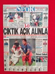 Hürriyet Gazetesi - 3 Nisan 1997 - Maç Günü - Türkiye Milli Futbol Takımı