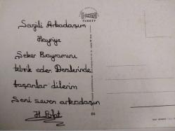 ÇİÇEK KARTPOSTALI-RENGARENK ÇİÇEKLERLE BEZENMİŞ KARTPOSTAL,ARKASINA YAZILMIŞ,RENKLİ, 11 X 15 CM EBADINDA