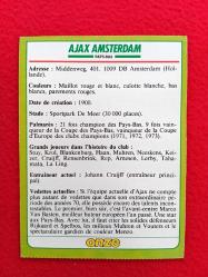 Ajax Amsterdam - Onze Mondial Football Collection Photo Card Team - Les Plus Grands Clubs Du Monde - 14X10 cm - Futbol Koleksiyon Fotokart