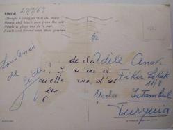 ŞEHİR KARTPOSTALI-İTALYA/RIMINI DENİZ KUMSAL VE YELKENLİ GÖRÜNTÜSÜ,ARKASINA YAZILMIŞ,RENKLİ, 11 X 15 CM EBADINDA - 1950'LER, 1960'LAR, 1970'LER, 1980'LER