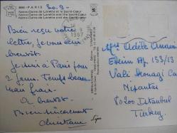 ŞEHİR KARTPOSTALI-FRANSA/PARİS SACRE COUR KATEDRALİ VE DİĞER MİMARİ ESERLERİN GÖRÜNTÜSÜ,ARKASINA YAZILMIŞ,RENKLİ, 11 X 15 CM EBADINDA - 1950'LER, 1960'LAR, 1970'LER, 1980'LER