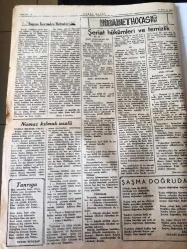 İSTANBUL HAKKA DOĞRU GAZETESİ YEREL TAŞRA BASINI  TANRIM  ULU IRKIM YÜCE,DİNİM HAK  -ÜLKÜM YURDA EDEBİ HÜR YAŞAMAK -- 26 Ağustos  1948 Sayı :78- Dinsiz Ahlak  Olmayacağını  Yine Anlaşıldı -- İslamiyet hak dini  olarak   kabul  eden  Hristiyanlar  yazan : Esat Sezai Sünbüllük - Amerika  da ahlakın  düzeltilmesi vazifesi kiliselere  verildi - Hangi Etler  Yenilmez ?-Şeriat hükümleri ve temizlik -- Şaşma Doğrudan  :Necati  Karabacak -İslamiyet 'in Tarihçesi  Enver Tunçalp  -Eshabıkehf ve Zülkarneyn  Hikayesi --Dualar  ve Tesbihler --