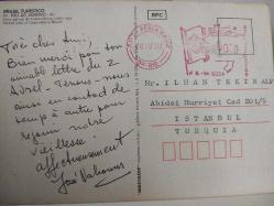 ŞEHİR KARTPOSTALI-BREZİLYA/RIO DE JANEIRO COPACABANA DENİZ VE KUMSALIN GÜNDÜZ GÖRÜNTÜSÜ,ARKASINA YAZILMIŞ,RENKLİ, 11 X 15 CM EBADINDA - 1950'LER, 1960'LAR, 1970'LER, 1980'LER