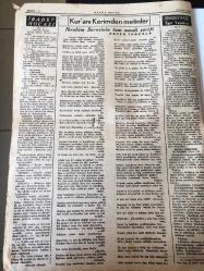İSTANBUL HAKKA DOĞRU GAZETESİ YEREL TAŞRA BASINI  TANRIM  ULU IRKIM YÜCE,DİNİM HAK  -ÜLKÜM YURDA EDEBİ HÜR YAŞAMAK --30 Eylül 1948 Sayı :83 --Hayat ve Ölüm İçin Allah emri - Vifır  namazı üzerinde - Uydurma  hadislere  dikkat etmek  lazımdır -Kuranı Kerim den Metinler  : İbrahim Suresinin  Tam Meali Şerifi  :Enver Tunçalp  Cuma namazının  fazileti  --Eshabıkahf  ve  Zülkarneyn Hikayesi - Mümin  korumalı nefsini kirden ağzını küfürden , gönlü  kibirden -