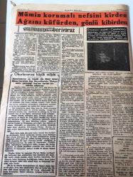 İSTANBUL HAKKA DOĞRU GAZETESİ YEREL TAŞRA BASINI  TANRIM  ULU IRKIM YÜCE,DİNİM HAK  -ÜLKÜM YURDA EDEBİ HÜR YAŞAMAK --30 Eylül 1948 Sayı :83 --Hayat ve Ölüm İçin Allah emri - Vifır  namazı üzerinde - Uydurma  hadislere  dikkat etmek  lazımdır -Kuranı Kerim den Metinler  : İbrahim Suresinin  Tam Meali Şerifi  :Enver Tunçalp  Cuma namazının  fazileti  --Eshabıkahf  ve  Zülkarneyn Hikayesi - Mümin  korumalı nefsini kirden ağzını küfürden , gönlü  kibirden -