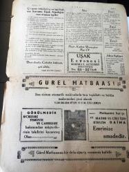 UŞAK GÜREL GAZETESİ YEREL TAŞRA BASINI -22 Ağustos 1957 Yıl :2 Sayı :371- Türkiye de Asya Gribine Rastlandı -Kıbrıs ta Türklerin Gösterisi -İslam Dini - Beynelmilel  barajlar komisyonu bu yıl  İstanbul da  toplanıyor -- Din :Yazan :Mehmet Kaşıkçı -Beşikten Tabuta kadar  yazan :Behçetoğlu --Çalışma vekaleti iş ve işçi bulma kurumu Uşak Ajanlığından aranan işçiler -