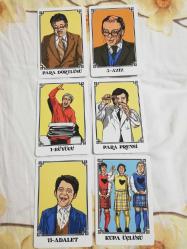 Yeşilçam tarot kartları hababam sınıfı dekor süs tanıtım kartları mini poster kart postal afiş nostalji tasarım süs vintage tablo