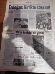 Yeni Şafak Gazetesi - 10 Ekim 1998 - İstanbul Büyükşehir Belediye Başkanı Recep Tayyip Erdoğan Avrasya Maratonunda Beraber Koşalım - Hafız Esad'dan Mesaj PKK'yı Yasakladık- Başbakan Mesut Yılmaz SEKA' yı Kapatacak - Büyük Başörtüsü Eylemi Yarın