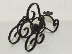 13302-ÇOK ŞAHANE FERFORJE MUMLUK+ŞARAPLIK