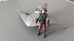 STAR WARS CLONE WARS 2010 NABOO SHİFF WİTH  ANAKIN SKYWALKER ACTION FIGURE AND VEHICLE HASBRO KUTUSUZ