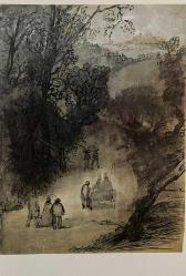 SANAT KARTPOSTALI-EDGAR DEGAS'IN KALİTELİ MÜREKKEP İLE ÇİZİLMİŞ RESMİ,ARKASINA YAZILMAMIŞ, RENKLİ