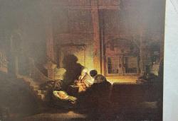 Efemera - SANAT KARTPOSTALI-REMBRANDT VAN RIJN'IN GECE KUTSAL AİLE RESMİ,ARKASINA YAZILMAMIŞ, RENKLİ - kitantik - kitaLog