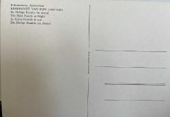 SANAT KARTPOSTALI-REMBRANDT VAN RIJN'IN GECE KUTSAL AİLE RESMİ,ARKASINA YAZILMAMIŞ, RENKLİ