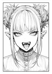 Anime Vampir Kız – Anime Şeytan Kız Boyama Kitabı (2 Kitap)