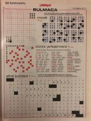 Milliyet Pazar Bulmaca Gazetesi, 19 Haziran 2011, Zeka Oyunları, Kakuro, Sudoku, Güncel Bulmaca, Kolay bulmaca, Uzman Bulmaca, Sözcük Yerleştirmece, Zeka Oyunları, Çapraz Bağlar, Mozaik, Futoshıkı
