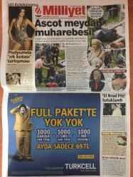 Milliyet Gazetesi , 18 Haziran 2011 , Erçin Sonmez, Mickey Mouse, Hidayet Türkoğlu, Angelina Jolie, Ronaldo, Papandreou, Savo, Samast, Albay Kemal Dinçer, Hakan Akkoç, Hüseyin Çelik, Deniz Baykal, Onder Sav, Sulley Muntari, Mehmet Çiftçi, Ünal Aysal, Reyes, Forlan, Ujfalusi, Miguel Angel Gil, Perez Caminero, Mariano Aguilar, Bayram Tutumlu, Daniel Bolotnicoff, Halil Ünal, Sezer Öztürk, Aziz Yıldırım, Emre Belözoğlu, Ahmet Bulut, Ekrem Okumuş, Kağan Sözlemezgiller, Joseph Yobo, Ali Koç, Turhan Sabun